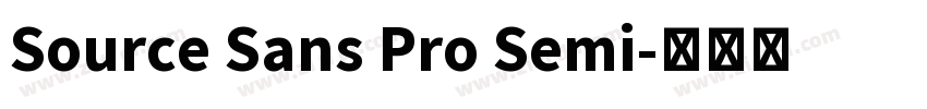 Source Sans Pro Semi字体转换